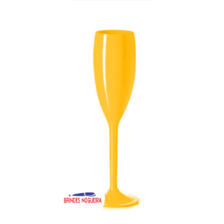 TAÇA DE CHAMPANHE 190 ML AMARELO