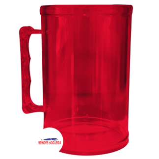 CANECA 400 ML VERMELHO TRANSLÚCIDO