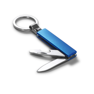 CHAVEIRO MULTIFUNÇÕES METAL AZUL