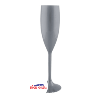 TAÇA DE CHAMPANHE 190 ML CINZA