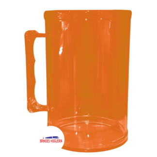 CANECA 400 ML LARANJA NEON