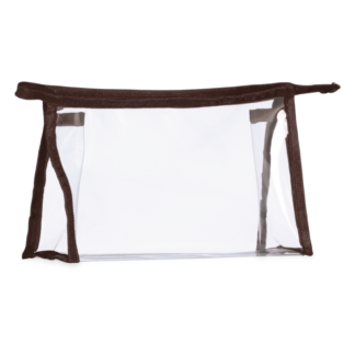 NECESSAIRE PLÁSTICO MARROM