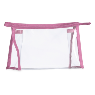 NECESSAIRE PLÁSTICO ROSA CLARO