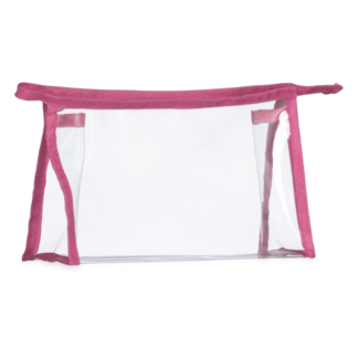 NECESSAIRE PLÁSTICO ROSA ESCURO