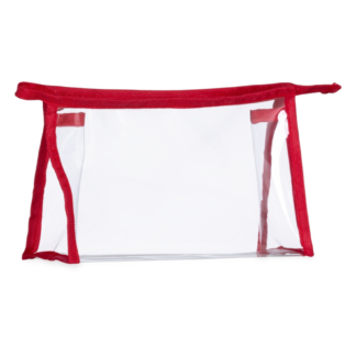 NECESSAIRE PLÁSTICO VERMELHO