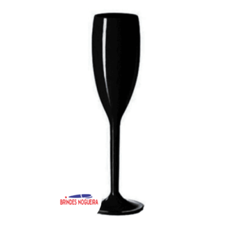 TAÇA DE CHAMPANHE 190 ML PRETO