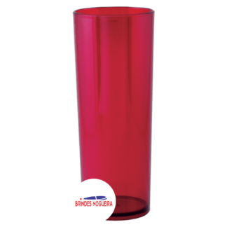 LONG DRINK 330 ML VERMELHO TRANSLÚCIDO